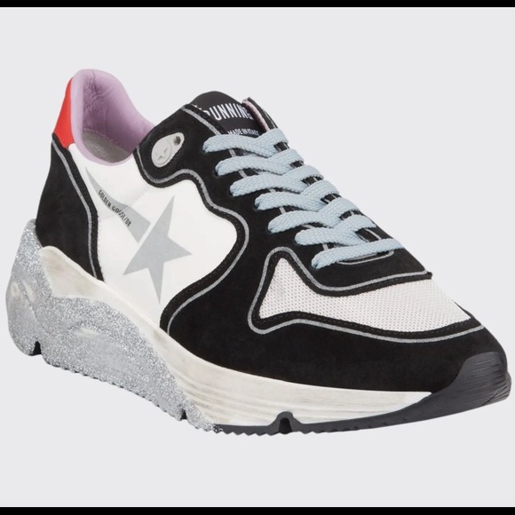 Golden Goose Running Sole Sneaker Black White NIB - Picture 2 of 8